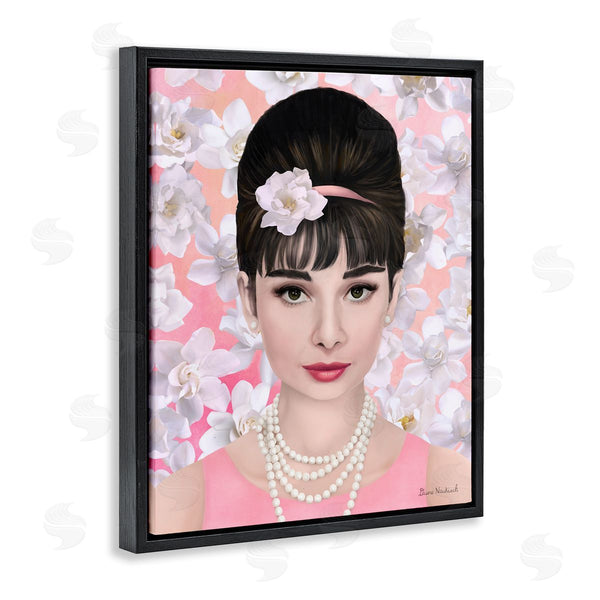 Stupell Industries Diane Neukirch | Audrey Hepburn Polished Fashion Accessories Floral Pattern Wall Art