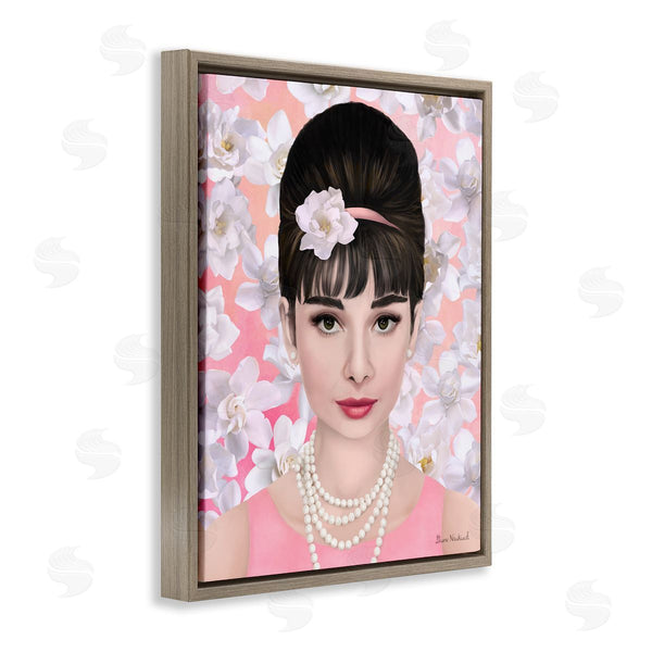 Stupell Industries Diane Neukirch | Audrey Hepburn Polished Fashion Accessories Floral Pattern Wall Art