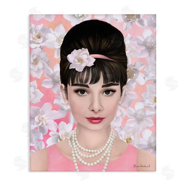 stupell industries Diane Neukirch | Audrey Hepburn Polished Fashion Accessories Floral Pattern Wall Art