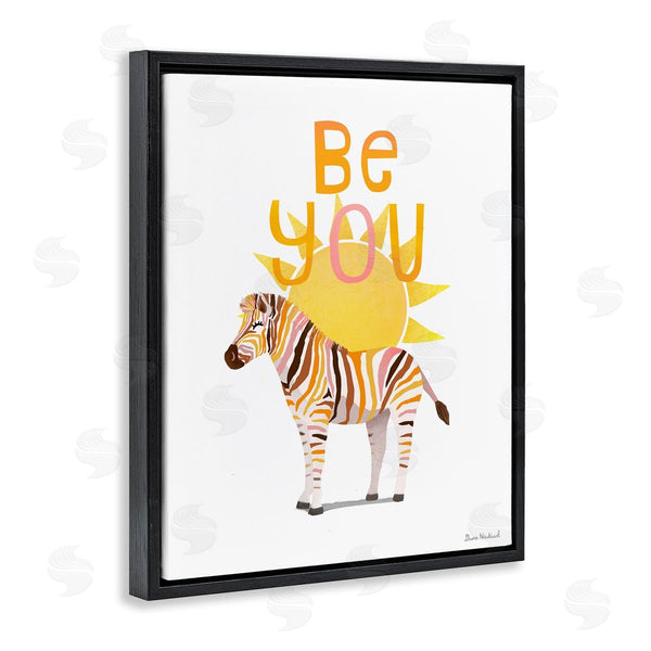 Stupell Industries Diane Neukirch | Be You Inspiring Sunshine Fun Zebra Stripes Wall Art