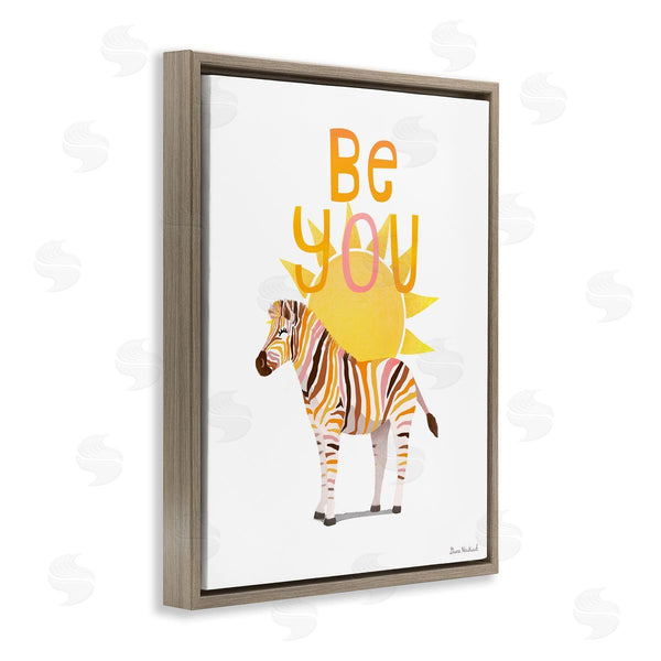 Stupell Industries Diane Neukirch | Be You Inspiring Sunshine Fun Zebra Stripes Wall Art