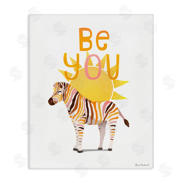 stupell industries Diane Neukirch | Be You Inspiring Sunshine Fun Zebra Stripes Wall Art