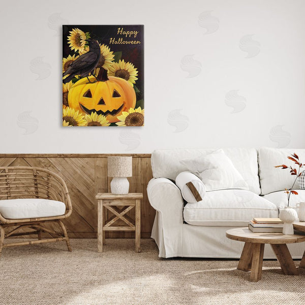 Stupell Industries Diane Neukirch | Crow On Jack-o-Lantern Wall Art