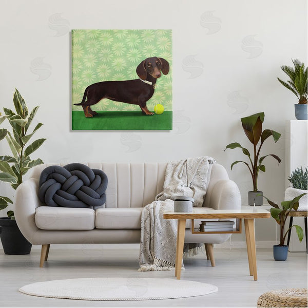 Stupell Industries Diane Neukirch | Dachshund & Tennis Ball Wall Art