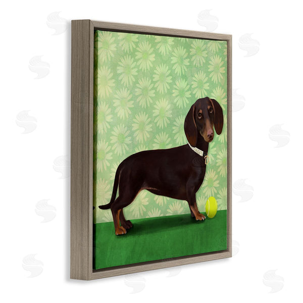 Stupell Industries Diane Neukirch | Dachshund & Tennis Ball Wall Art