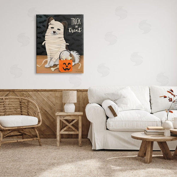Stupell Industries Diane Neukirch | Dog Wearing Mummy Costume Wall Art