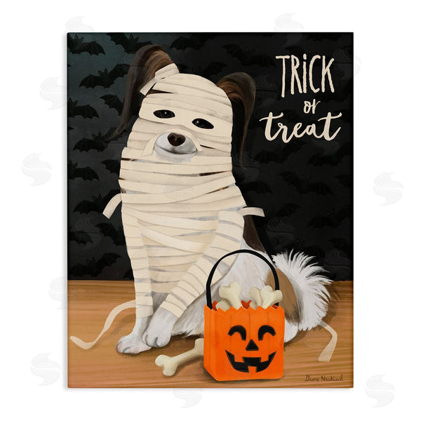 stupell industries Diane Neukirch | Dog Wearing Mummy Costume Wall Art