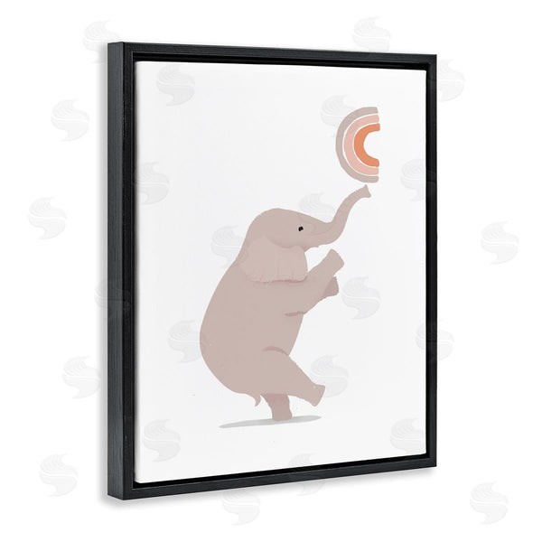 Stupell Industries Diane Neukirch | Elephant Balancing Rainbow Wall Art