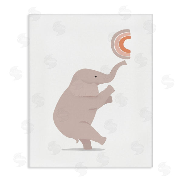 stupell industries Diane Neukirch | Elephant Balancing Rainbow Wall Art