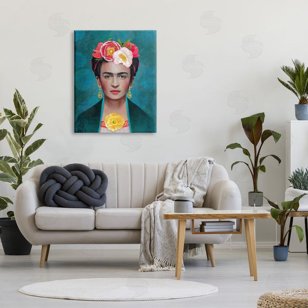 Stupell Industries Diane Neukirch | Frida Kahlo Floral Portrait Wall Art
