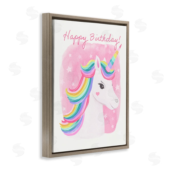 Stupell Industries Diane Neukirch | Happy Birthday Unicorn Wall Art
