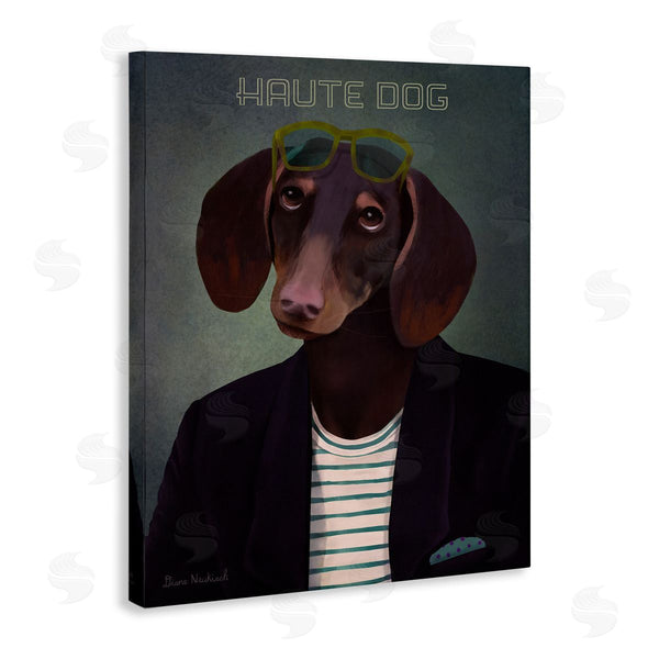 Stupell Industries Diane Neukirch | Haute Dog Quirky Wearing Clothes Blazer Sunglasses Wall Art