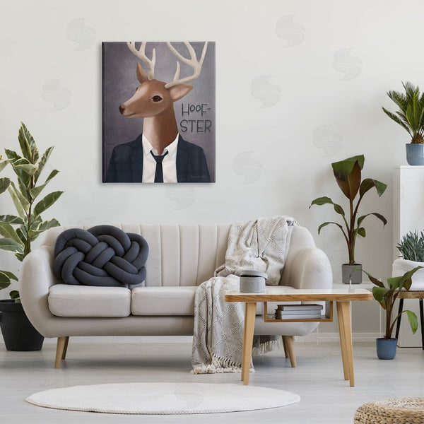 Stupell Industries Diane Neukirch | Hoof-Ster Witty Deer Stag Wearing Suit Necktie Wall Art