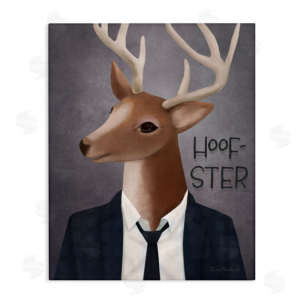stupell industries Diane Neukirch | Hoof-Ster Witty Deer Stag Wearing Suit Necktie Wall Art