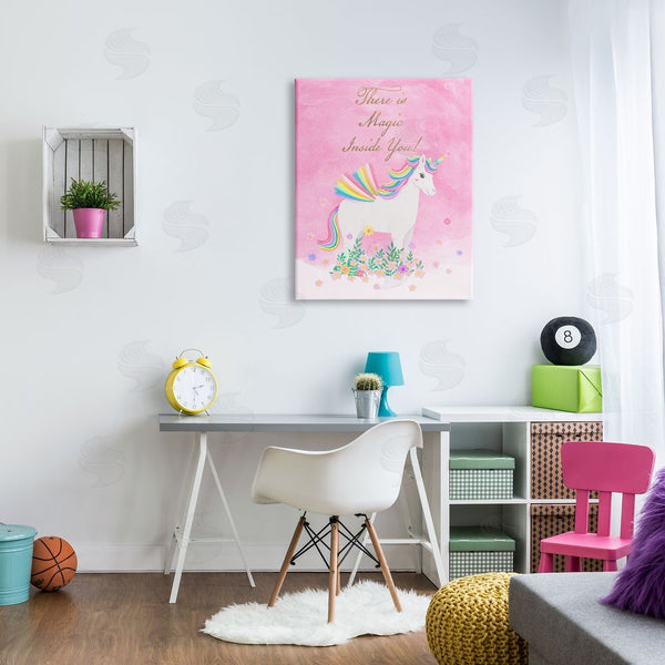 Stupell Industries Diane Neukirch | Magic Inside You Unicorn Wall Art