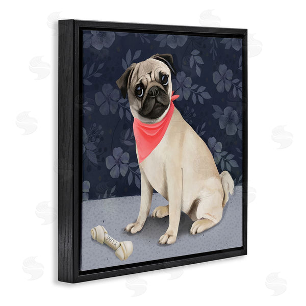Stupell Industries Diane Neukirch | Pet Pug & Bone Wall Art