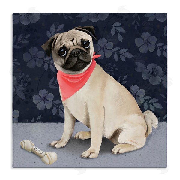 stupell industries Diane Neukirch | Pet Pug & Bone Wall Art