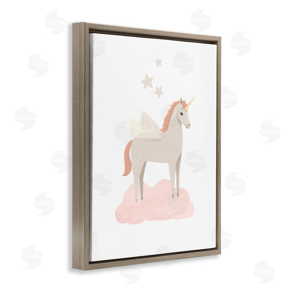 Stupell Industries Diane Neukirch | Unicorn On Pink Cloud Wall Art