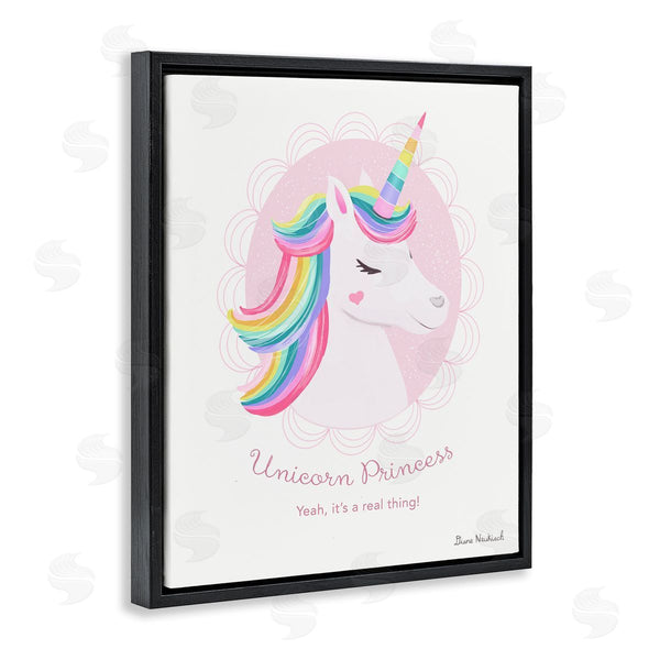 Stupell Industries Diane Neukirch | Unicorn Princess Endearing Unicorn Portrait Fantasy Rainbow Wall Art