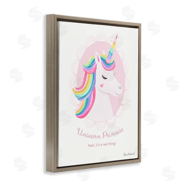 Stupell Industries Diane Neukirch | Unicorn Princess Endearing Unicorn Portrait Fantasy Rainbow Wall Art