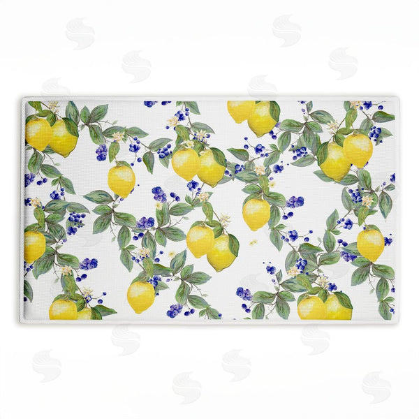 stupell industries Diannart | Lemony Vine Pattern Plush Bath Mat