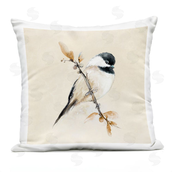 Stupell Industries Diannart | Muted Watercolor Chickadee Throw Pillow