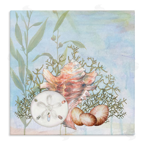 stupell industries Diannart | Sea Life Coral Seashells Botanicals Underwater Ocean Wall Art