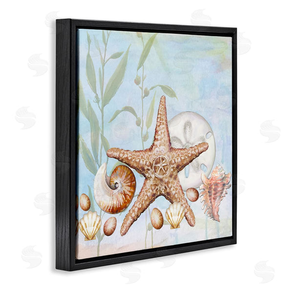 Stupell Industries Diannart | Starfish Seashells Underwater Plants Ocean Beach Painting Wall Art