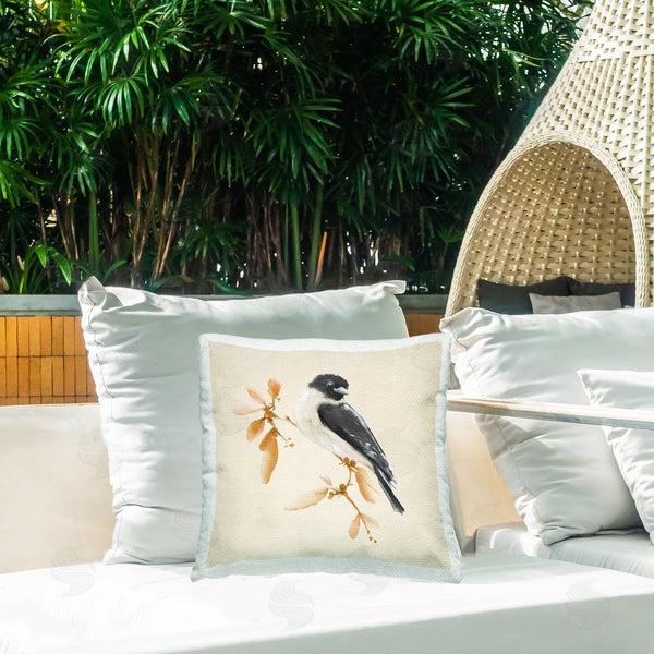 Stupell Industries Diannart | Subtle Watercolor Chickadee Throw Pillow