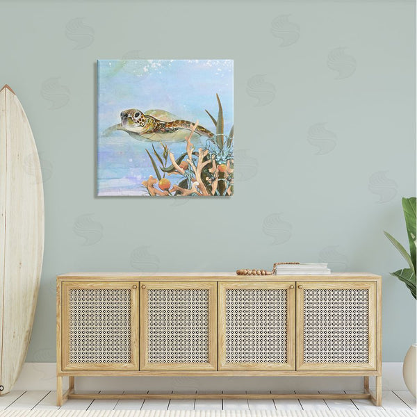 Stupell Industries Diannart | Underwater Sea Turtle Swimming Wall Art