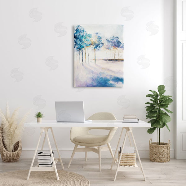 Stupell Industries Dina D'Argo | Abstract Blue Tree Shadows In Forest Landscape Wall Art