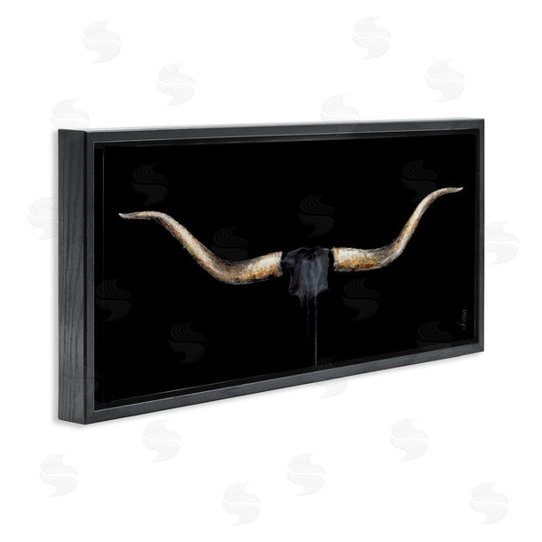 Stupell Industries Dina D'Argo | Bull Horns Shadow Animal Painting Wall Art