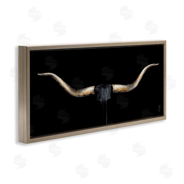 Stupell Industries Dina D'Argo | Bull Horns Shadow Animal Painting Wall Art