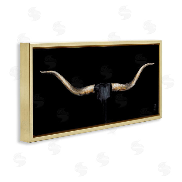 Stupell Industries Dina D'Argo | Bull Horns Shadow Animal Painting Wall Art
