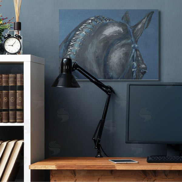 Stupell Industries Dina D'Argo | Horse Mane Portrait Blue Grey Hair Detail Wall Art