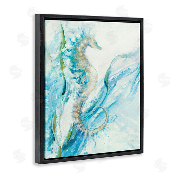 Stupell Industries Dina D'Argo | Nautical Seahorse Blue Ocean