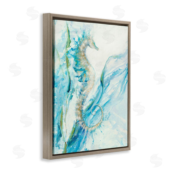Stupell Industries Dina D'Argo | Nautical Seahorse Blue Ocean