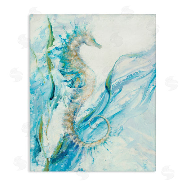 stupell industries Dina D'Argo | Nautical Seahorse Blue Ocean