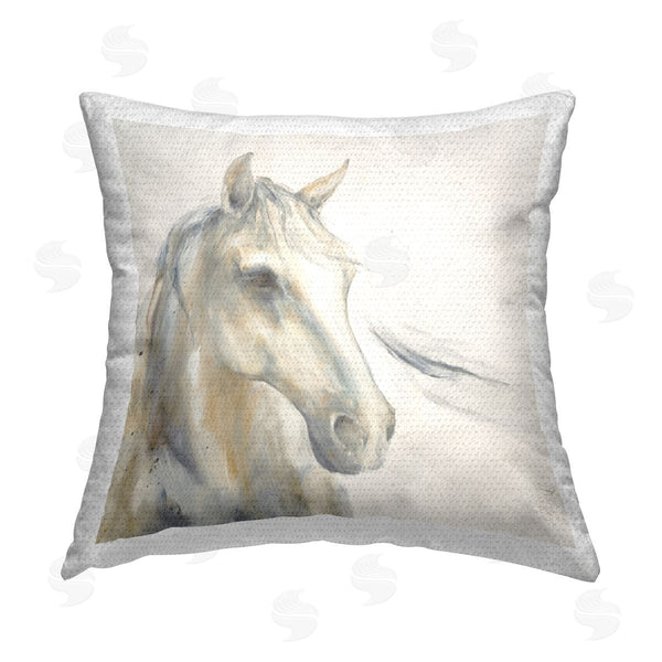 Stupell Industries Dina D’Argo | Soft Country Horse Portrait Printed Throw Pillow