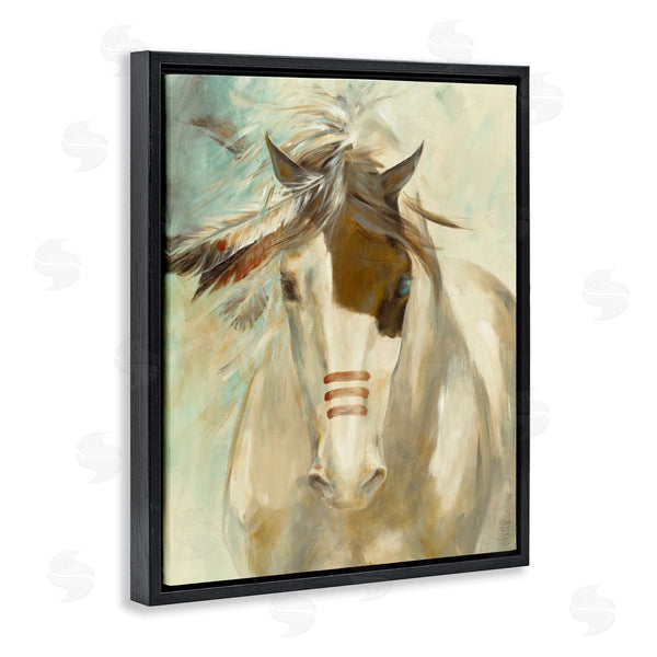 Stupell Industries Dina D'Argo | Southwestern Horse Feathered Mane Soft Contemporary Portrait Wall Art