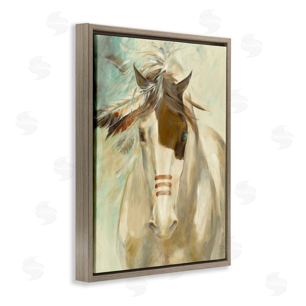 Stupell Industries Dina D'Argo | Southwestern Horse Feathered Mane Soft Contemporary Portrait Wall Art