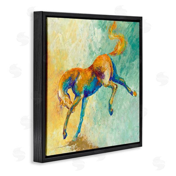 Stupell Industries Dina D'Argo | Vibrant Wild Stallion Horse Jumping Stippled Abstract Wall Art