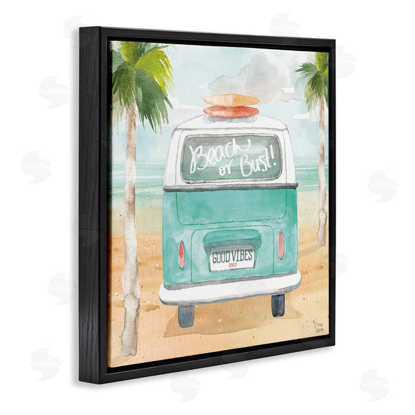 Stupell Industries Dina June | Beach Or Bust Blue Surf Cruiser Wall Art