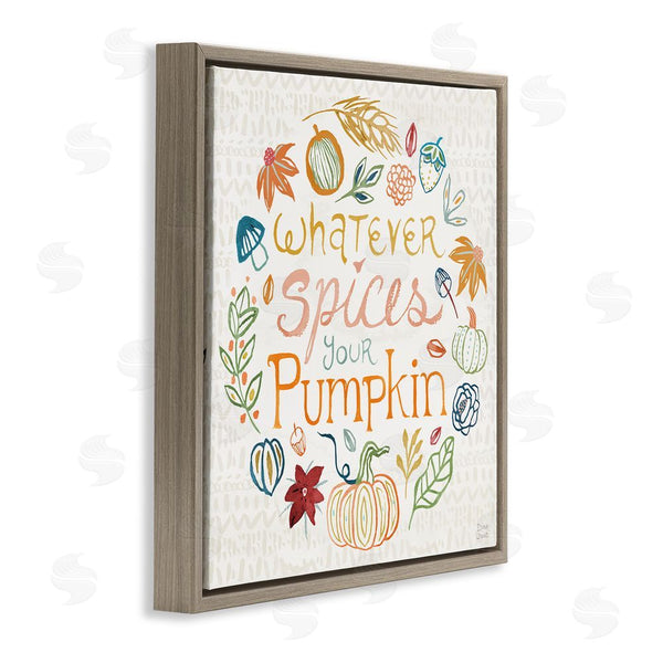 Stupell Industries Dina June | Funny Fall Spice Pumpkin