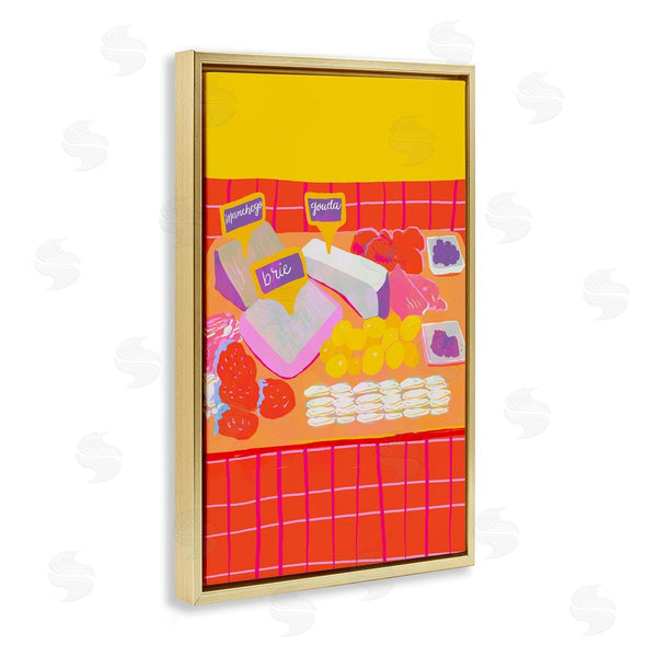 Stupell Industries Dina Riddle | Assorted Cheese Arrangement