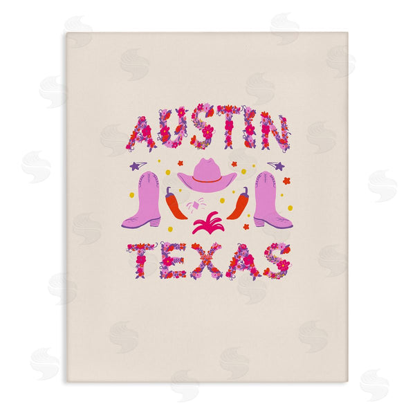 Stupell Industries Dina Riddle | Austin Texas With Cowgirl Boots