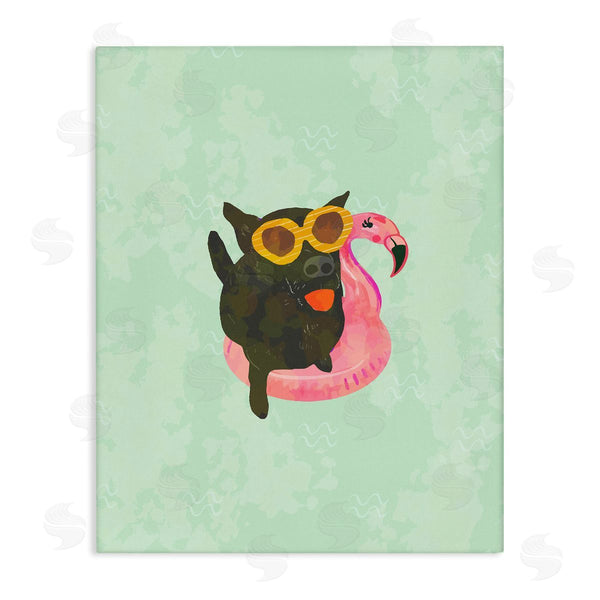 Stupell Industries Dina Riddle | Jet Dog With Beach Floaty