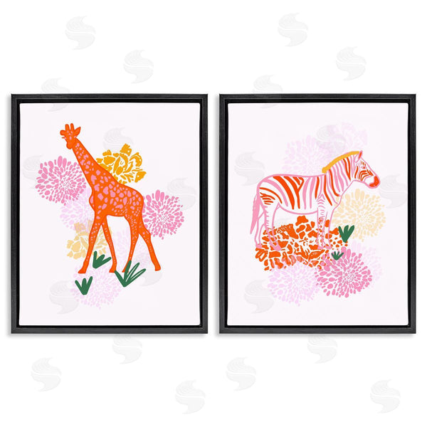 Stupell Industries Dina Riddle | Safari Elephant And Zebra