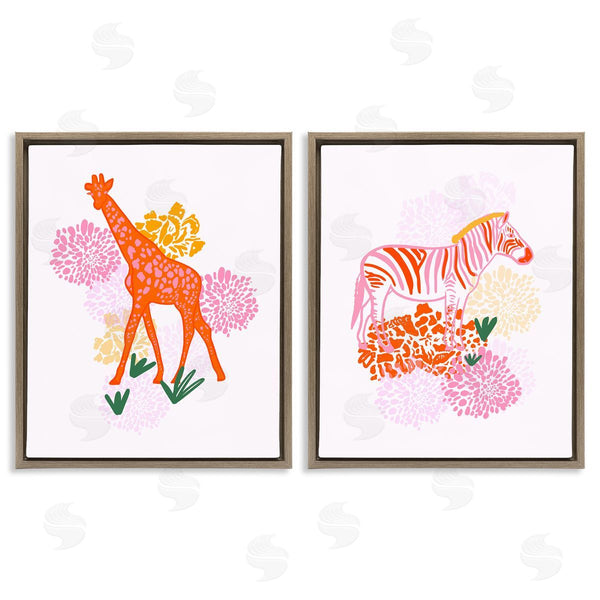 Stupell Industries Dina Riddle | Safari Elephant And Zebra