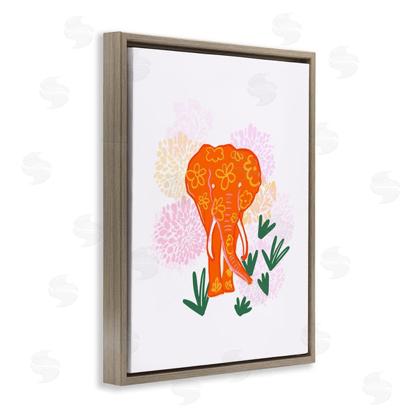 Stupell Industries Dina Riddle | Safari Elephant Over Florals